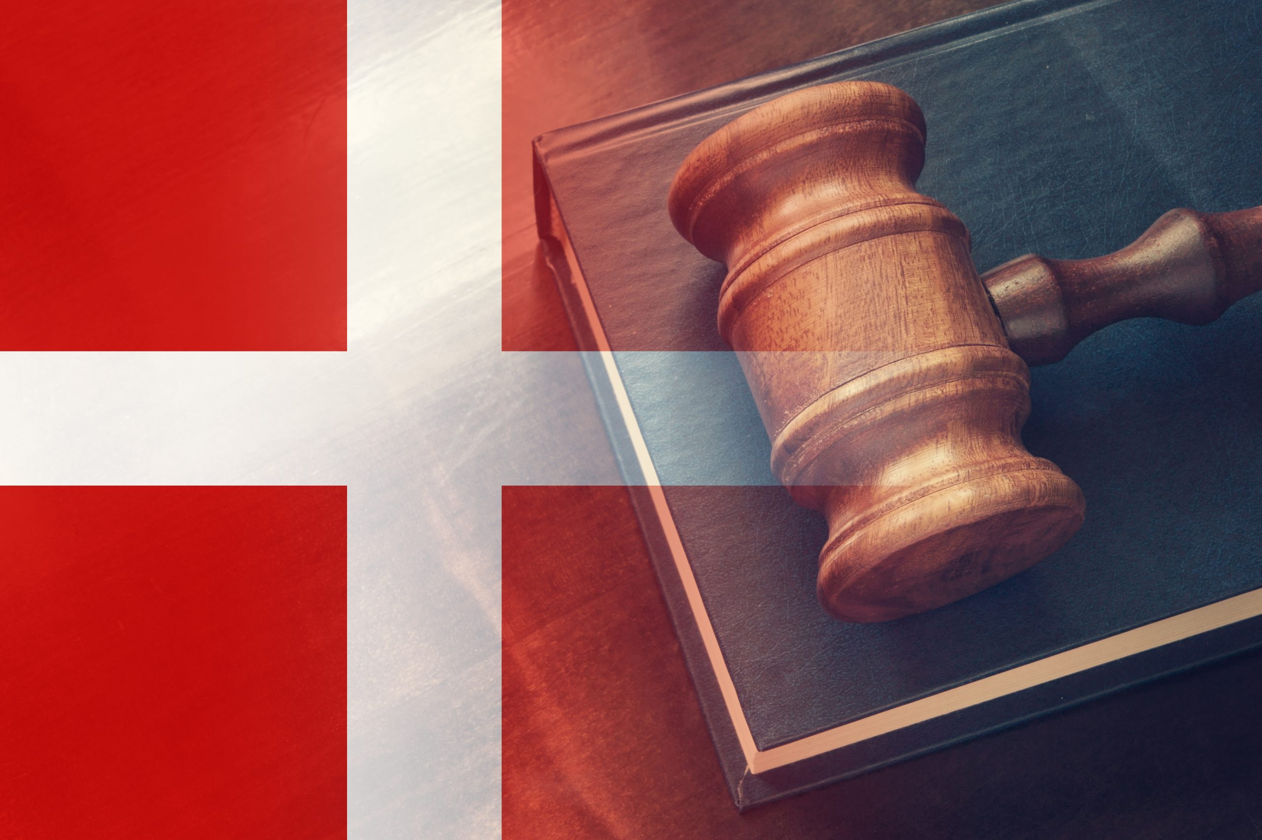 Gavel,And,Legal,Book,On,Wooden,Table,,Collage,With,Flag